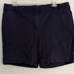 Talbots Navy Cotton Bermuda Shorts